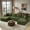Green, variant on Vanress 133" U-Shaped Modern Sofa Modular Sectional Cloud Couch with Storage & Cupholders, Deep Seat Boneless Couches Corduroy Sofa for Living Room, Bedroom and Apartment, Dark Grey
