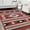 Red, variant on Southwestern Rugs/Luxury Livingroom Modern Soft/Smooth-Silver/Gray/White