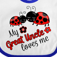 thumbnail image 4 of Inktastic My Great Uncle Loves Me with Cute Ladybugs Boys or Girls Baby Bib, 4 of 4