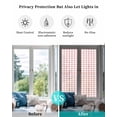 thumbnail image 4 of Window Privacy Film Pink Checkered Stained Glass Window Film Decorative Sun Block Window Cover Farmhouse Buffalo Plaid Window Clings Static Adhesive Sticker for Bathroom 29.5"x118", 4 of 7