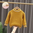 thumbnail image 2 of Coerni Girls Boys Chunky Pullover Sweater Oversized Padded Loose Knit Blouse Autumn Winter Warm Crewneck Sweatshirt Top, 2 of 4