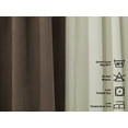 thumbnail image 2 of 3S Brother's Solid Combined Mix and Match 4 Panels Curtains with 2 Color Combination Velvet Look Hanging Back Tap & Rod Pocket Bedroom Office Windows Luxury Home Decoration 28"x84" Cream-Light Brown, 2 of 7