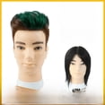 thumbnail image 1 of Modelo de cabeza de peluquería para hombres, modelo de barba, la cabeza se puede permanente y teñir para practicar el modelo de cabeza de barba de cabello real completo, cabeza de muñeca de barbería, 1 of 4