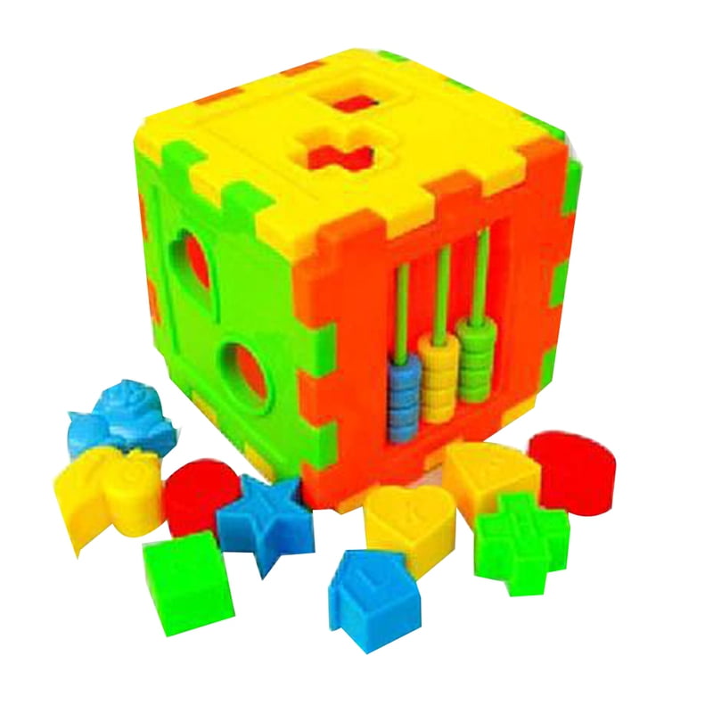 Multifunction Kids Animal Aphabet Number Learning Toy Math Abacus Rotary Cube ZI 