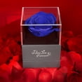 thumbnail image 4 of WindamazingStory Preserved Real Rose Gift Set with Silver "I Love You" Necklace, C-Blue Rose (Women's), 4 of 13