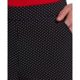thumbnail image 1 of HUE Womens Temp Tech Dot-Print Trouser Leggings (Small, Black), 1 of 2