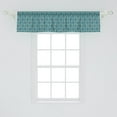 thumbnail image 2 of Ambesonne Geometric Window Valance, Flower Patterned, 54" X 12", Blue Vermilion Black, 2 of 3