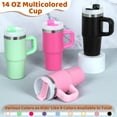 thumbnail image 2 of 14 Oz Tumbler with Handle and Straw for Kids, Stainless Steel Vacuum Insulated Cup for Children. 14 Oz Mug Gift for Kids (Hot Pink), 2 of 6