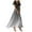 Grey, variant on Women's Dresses 2025 V Neck Short Sleeves Swing Elegant Long Maxi Dress Navy, M