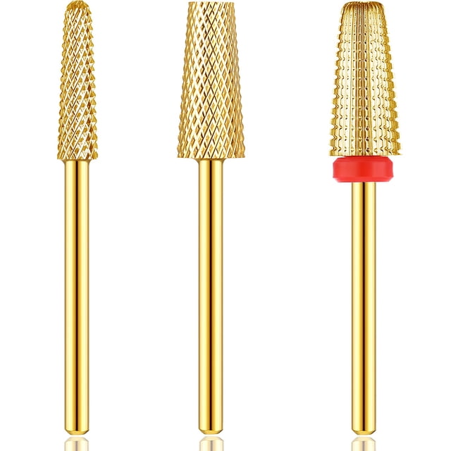 Juego de brocas para uñas Outus 5 en 1, barril cónico, carburo, x3
