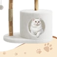 thumbnail image 2 of Stylish Feline Tower,Modern Natural Wood Cat Tree with Large Rattan Basket,Scratching Posts,Realistic Branch Design,Rest and Play,There are branches, 2 of 8