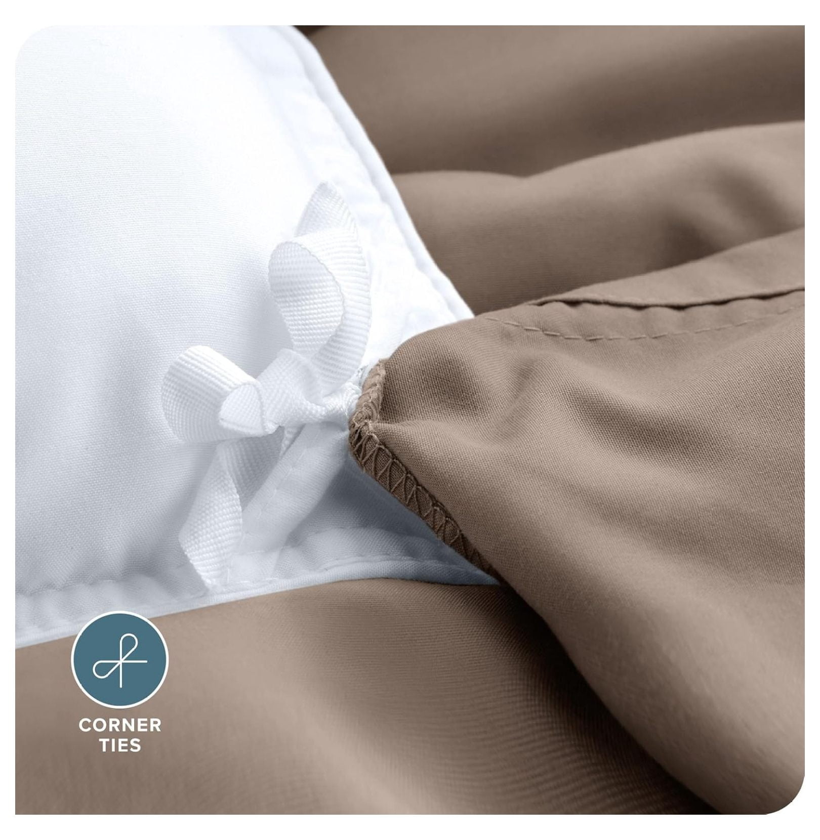 Bedding Duvet Cover Oversized Queen - Premium 1800 Super Soft Collection - Lightweight, Cooling - Soft Breathable Bedding Duvet Cover (Oversized Queen, Taupe)