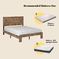thumbnail image 5 of Queen Size Farmhouse Wooden Bed Frame with Headboard, Boho Platform Bedframe Sturdy Metal Slats Support, No Spring Mattress, Noisy Free, Easy Assembly (Queen, Brown), 5 of 11