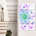thumbnail image 1 of Simple Purple Blue Fractal Flower - Floral Canvas Art Print, 1 of 3