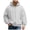 Light Gray, variant on Mens Zip Up Hoodie Full Zip Long Sleeve Baggy Solid Color Cropped Hoodie Sweatshirt Hooded Jacket Hooded Sweatshirts (Light Gray, 3XL)