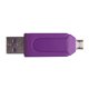thumbnail image 4 of Lector de tarjetas SD 2 en 1 Dual USB Plug OTG SD Lector de tarjetas TF para computadora con teléfono inteligente Púrpura Hugtrwg Para estrenar, 4 of 6