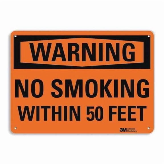 Lyle Warning No Smoking Sign,10" x 14",Alum U6-1175-RA_14X10