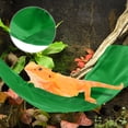 thumbnail image 6 of Unique Bargains Bearded Dragon Hammock Lizard Hammock with Suction Cups and Hooks Bearded Dragon Tank Accessories Reptile Lounger for Chameleon Geckos 1 Set Dark Green, 6 of 7