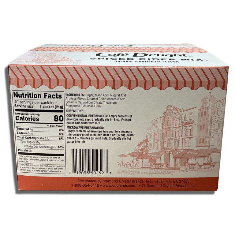 Spiced Cider Mix Packets Value Pack from Cafe Delight Bundled by Tribeca  Curations | Box of 40