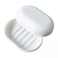 thumbnail image 1 of 2 Jaboneras Desmontables Con Tapa Para Senderismo, Viajes, Ducha, Color Blanco 2 piezas, 1 of 8