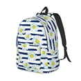 thumbnail image 2 of Daiia Daisy Striped Nautical Vintage Canvas Backpack for Men and Women ,Hiking Backpack,Travel Laptop Bag for School,Large Capacity Backpack, 2 of 8