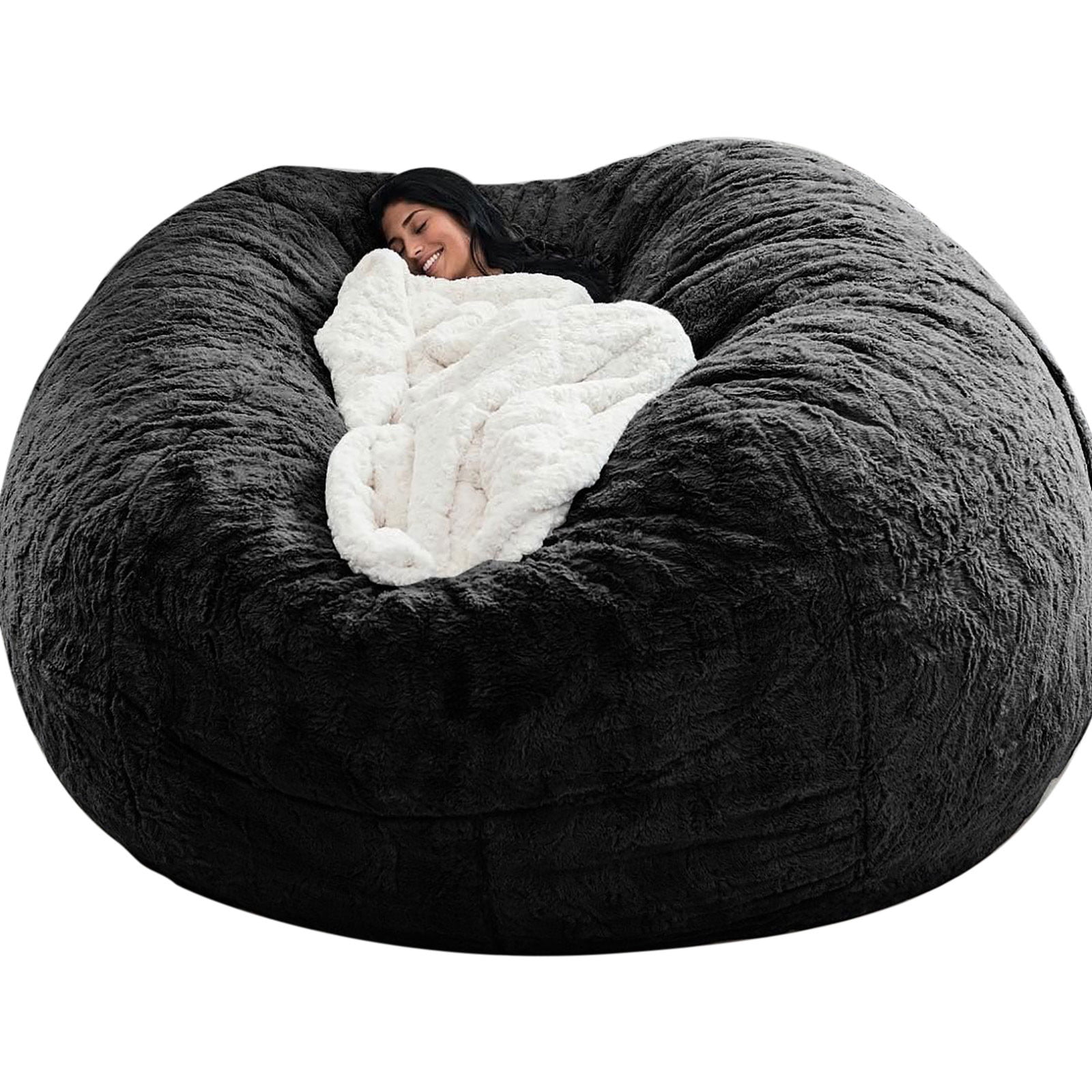 TUOBARR 1Pc Chair Cover Large Circular Softfluffy Comfortable Velvet Sofa Cover For Living Room Bedroom Office Home Decoration Onlycover No Filler 135Cmx65Cm