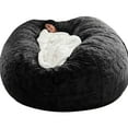 thumbnail image 6 of FYHALE 5FT Bean Bag Chair, Giant Beanbag Chairs for Adults, Lazy Sofa Bean Bag Soft Fluffy Velet Cover for Living Room Bedroom, 6 of 6