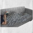 thumbnail image 6 of Fish Soft Flannel Fleece Throw Blanket, Abstract Fishing Theme Watercolor Style Silhouette Species, Cozy Plush for Indoor and Outdoor Use, 50" x 70", Grey White and Baby Blue, by Ambesonne, 6 of 6