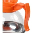 thumbnail image 3 of TrueCraftware- 64 oz. Decaf Coffee Decanter Stainless Steel Base Polycarbonate Body with Orange Plastic Handle Commercial Grade- Carafe Easy Pour Coffee Decanter Perfect for Cafes Home and Restaurant, 3 of 6
