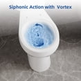 thumbnail image 5 of Two-Piece Round Toilet 21" Extra Tall Height, 12" Rough-In, Powerful 1.28 GPF Siphonic Flush, Quiet Soft Close Seat, Comfort Height Bathroom Toilet for Elderly, Adults & Mobility Support, White, 5 of 6