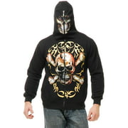 Adult Mens Skull and Cross Bones Black Hoodie Sweatshirt