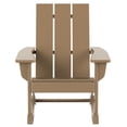 thumbnail image 4 of Parkdale Outdoor HDPE Plastic Adirondack Rocking Chair Weathered Wood (Set of 2), 4 of 8