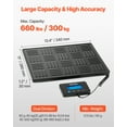 thumbnail image 2 of VEVOR Digital Postal Scale, 0.7 oz/3.5 oz Dual Accuracy, 660 lbs Commercial Weight Scale with Hold/Tare Function & LCD Display, Fit for Packages, Postage, Luggage, Battery & Charging Cable Included, 2 of 9