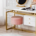 thumbnail image 6 of Duhome Elegant Lifestyle Velvet Round Storage Ottoman with Removable Lid Pink 1 Pieces, 6 of 9