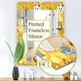 thumbnail image 4 of DESIGN ART Designart 'Yellow Moods 12' Bohemian and Eclectic Mirror - Modern Printed Wall Mirror 23.7 in. wide x 31.5 in. high, 4 of 5