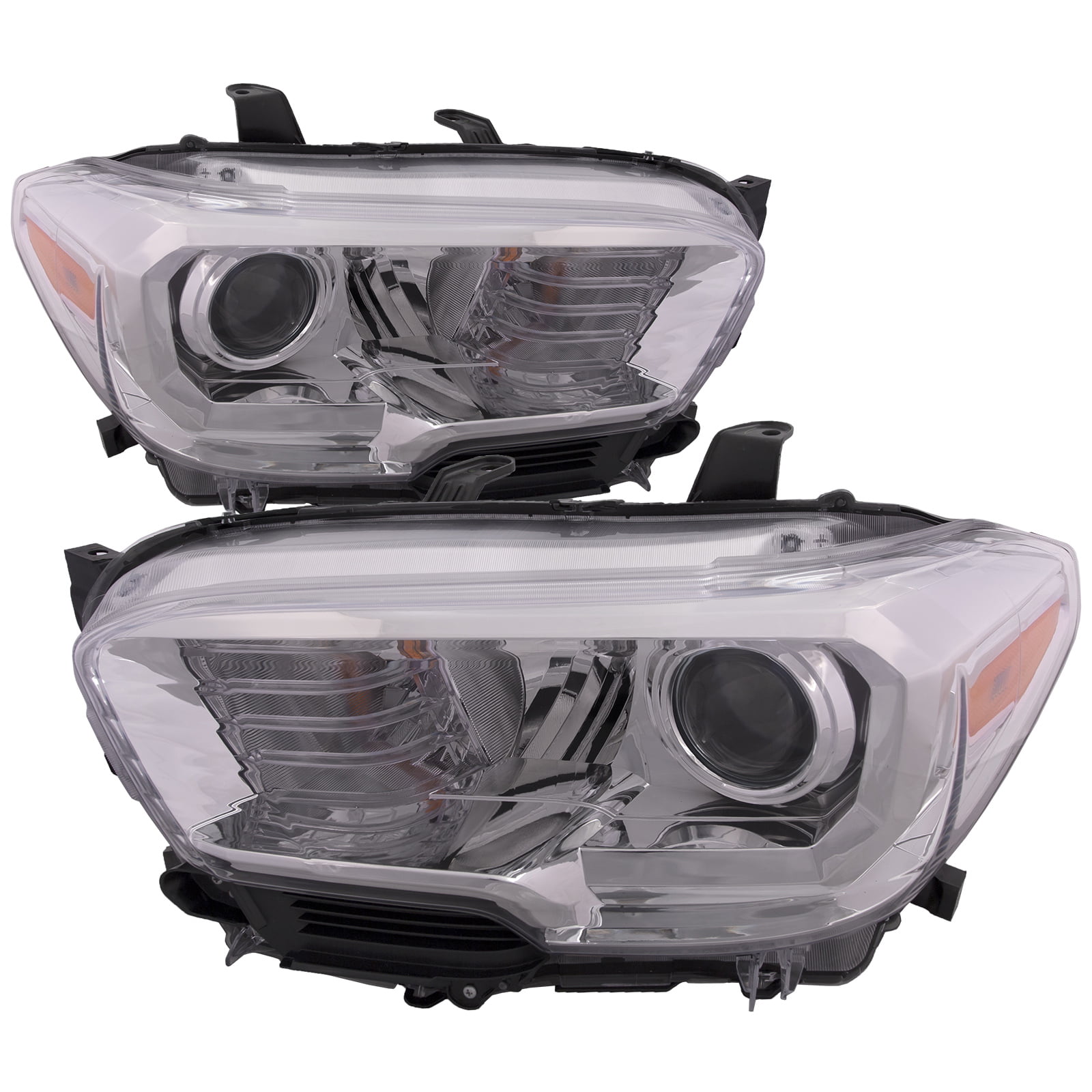 HEADLIGHTSDEPOT Chrome Housing Halogen Headlight Compatible with Ford Taurus 2000-2007 Includes Left Driver and Right Passenger Side Headlamps