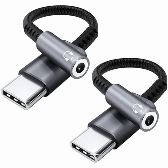 ccwmincc USB C to 3.5mm Audio Adapter, USB Type C to Audio Jack Headphone Dongle Compatible with Samsung Galaxy S20 S21 S22 Plus Ultra, Note 20 10, Pixel 3 4 5 6 XL, iPad Pro, MacBook Pro/Air