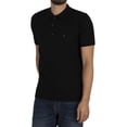 thumbnail image 2 of Gabicci Jackson Three Button Knitted Polo Shirt, Black, 2 of 5