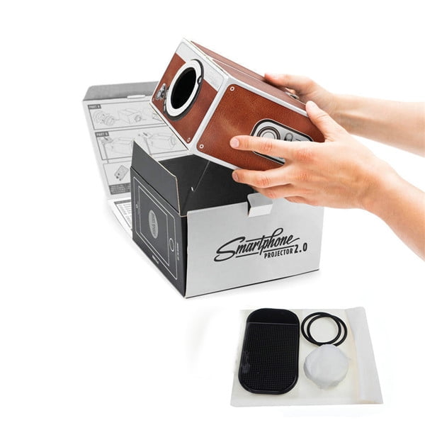 Bricolage 3D projecteur carton Mini Smartphone projecteur lumière nouveauté  réglable téléphone Mobile projecteur Portable cinéma 