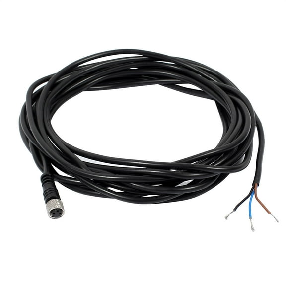 M8 Female Straight 3 Pins Connector Aviation Socket Electrical Cable 5M