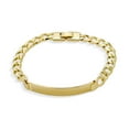 thumbnail image 2 of Bling Jewelry Mens Classic Men's Gold Plated ID Bracelet with Figaro or Cuban Chain 8-9 Inch, 2 of 6
