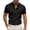 Black, variant on Henley Shirts for Men 2026 Summer Short Sleeve Casual Loose Waffle Plain Tshirts Polo Shirt with Chest Pocket
