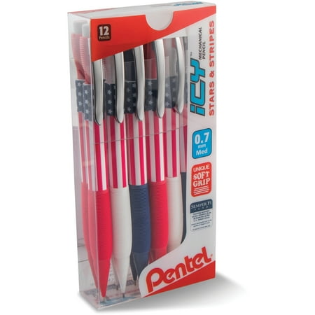 UPC: 0072512273951 | Pentel  PENAL27USAPC12M  Stars & Stripes Mechanical Pencil  12 / Dozen