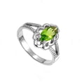 thumbnail image 4 of CHOOSE YOUR COLOR Simulated Peridot Elegant Promise Baby Ring .925 Sterling Silver Band Green CZ Female Size 5, 4 of 4