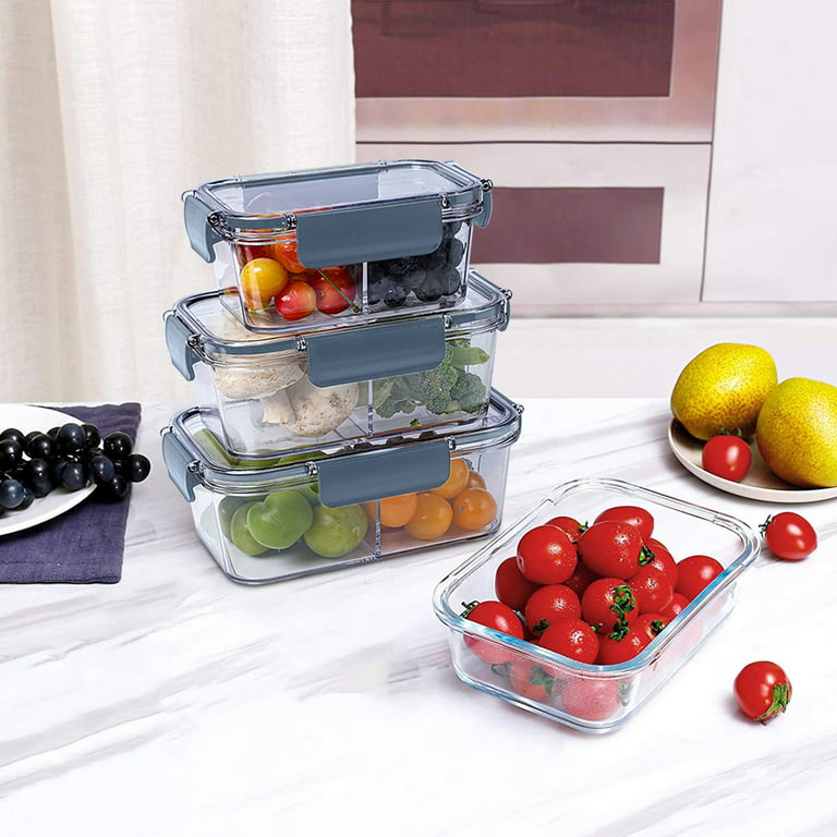 Vegetable Steamer Bags Microwave Large Food Preservation Trays with Lids  Kids Kitchen Organization And Storage The Box Can Be Divided Into Storage