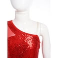thumbnail image 3 of TTAO Girls Sequins Hip Hop Jazz Dance Dress Outfits Kids Metallic Crop Top with Skirt Dancing Cheerleading cLOTHES Red 8, 3 of 6