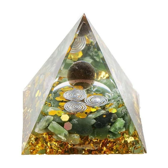 Lilixerw Moonstone Crystal Orgone Pyramid,Ogan Crystal Energy Tower,Nature Reiki Healing Chakra Crushed Stone Jewelry