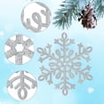 thumbnail image 3 of Adornos navideños MIAHART en forma de copos de nieve plateados de 30 cm, paquete de 6, 3 of 7