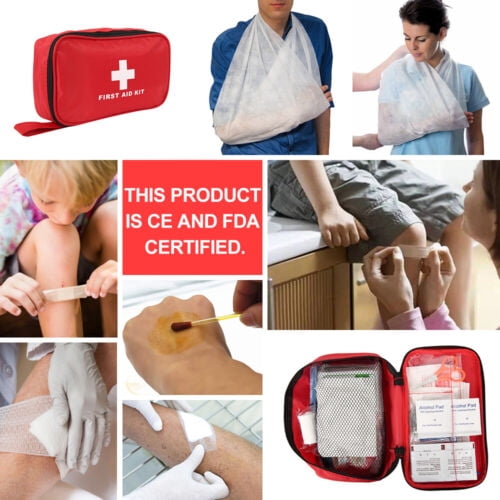 180 Piece First Aid Kit Emergency Mdeical Bag Travel Home Hoilday Aid Set