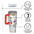 thumbnail image 4 of White Christmas Gnome Pattern Tumbler with Handle and Lid,40oz Double Wall Vacuum Insulated Tumbler,Cups Gift for Women and Men, 4 of 7